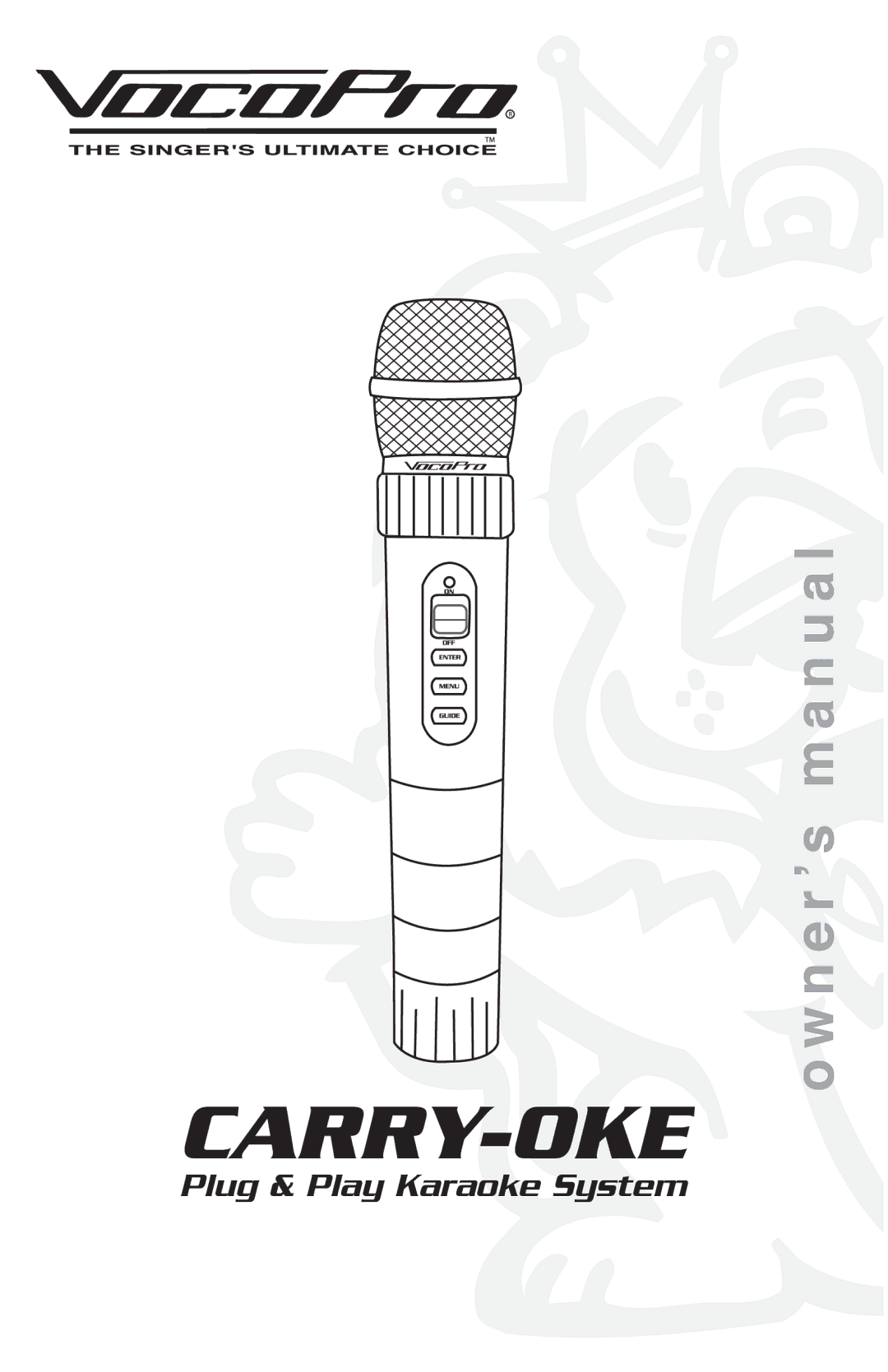 VocoPro Microphone manual Carry-Oke 