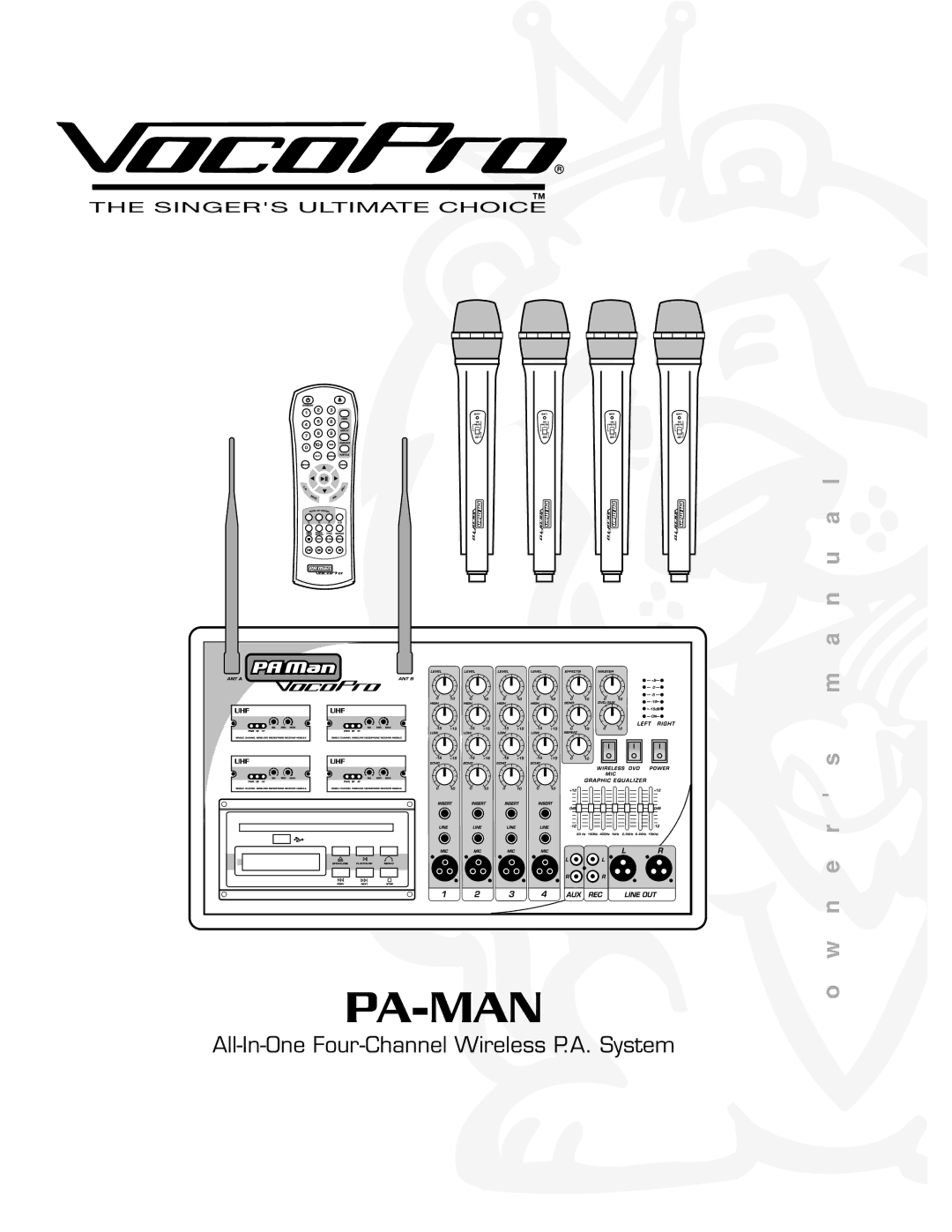 VocoPro PA-MAN manual 2g3 5,4-!4% #/#% 