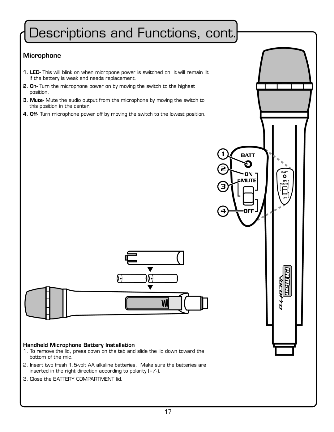 VocoPro PA-MAN manual ˜`…i`ÊˆVÀœ«…œ˜iÊ ÌÌiÀÞÊ˜ÃÌÌˆœ˜,  #LOSE the !44%299#/-0!24-%.4-LID 