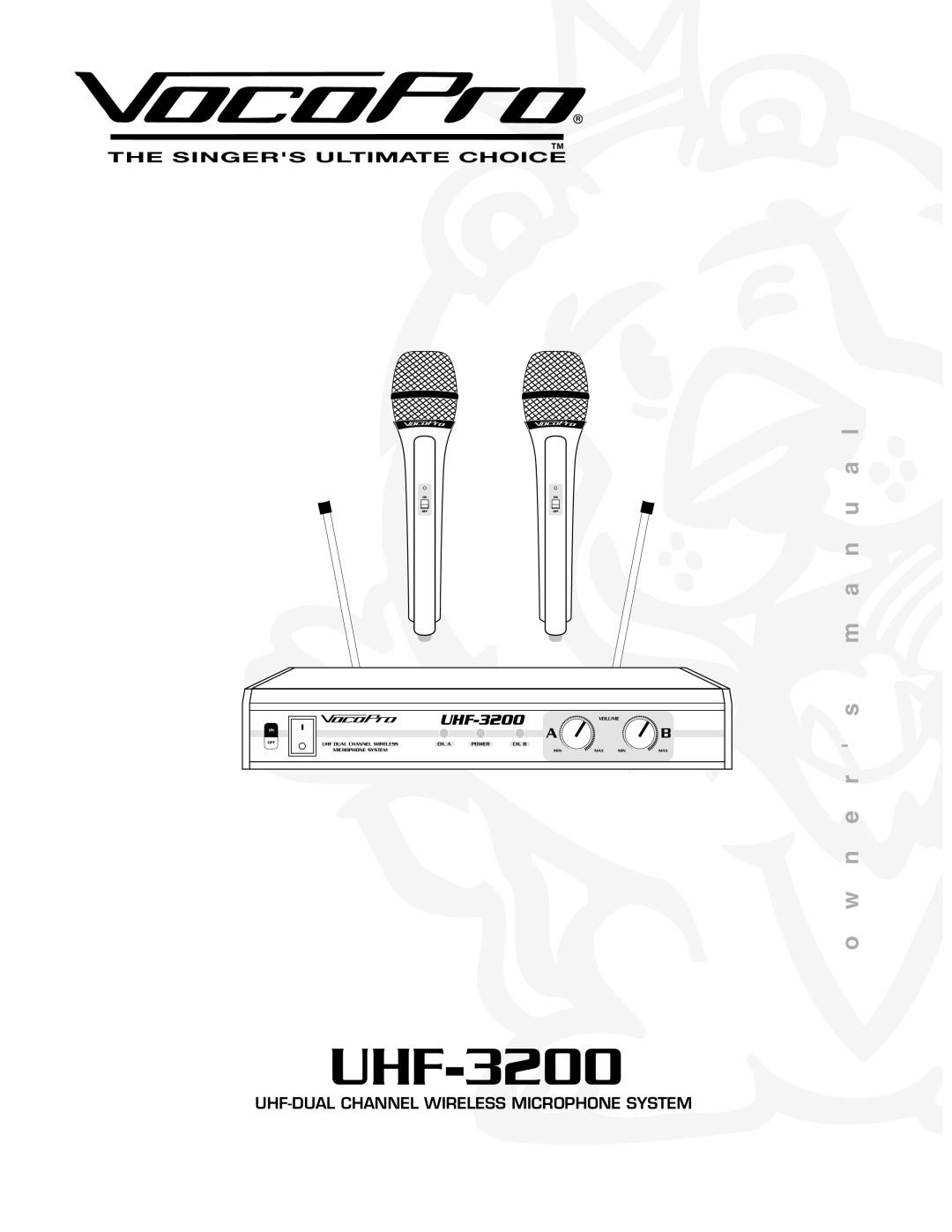 VocoPro UHF-3200 owner manual 