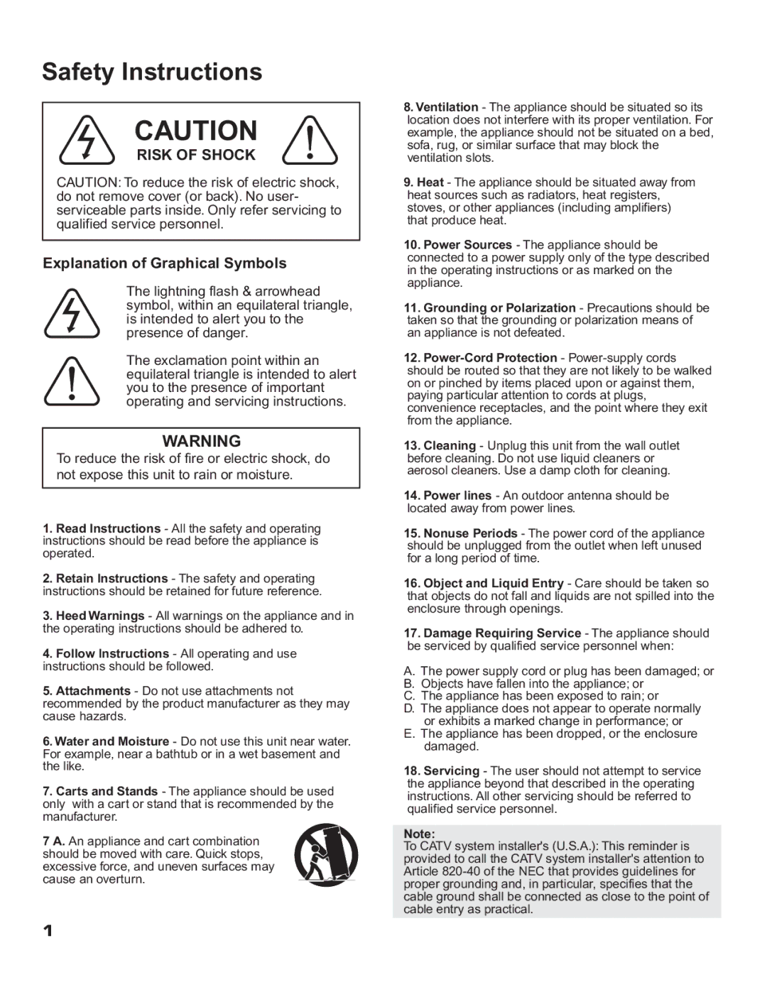 VocoPro UHF-3800 manual Safety Instructions 