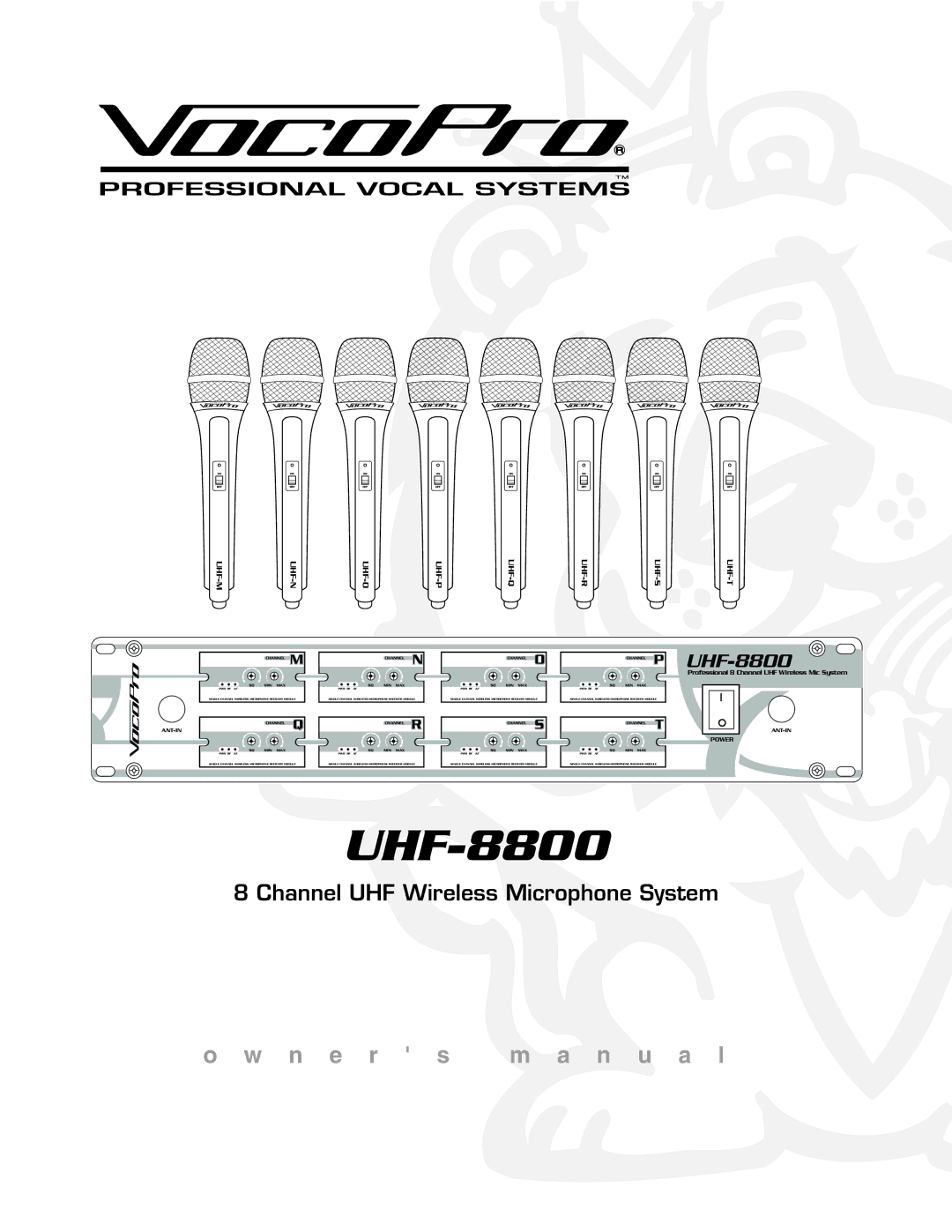 VocoPro UHF-8800 owner manual 