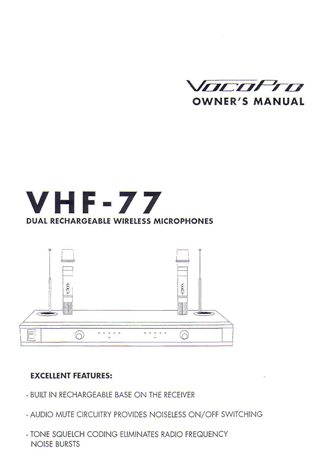 VocoPro VHF-77 manual 