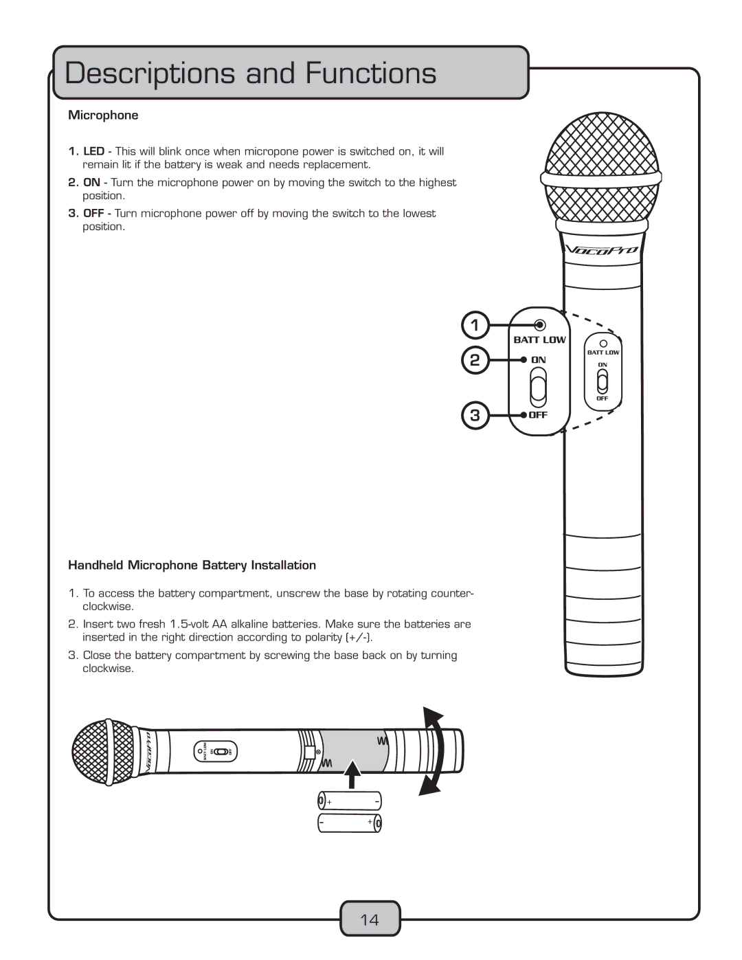 VocoPro WARRIOR manual iÃVÀˆ«Ìˆœ˜ÃÊ˜`ÊÕ˜VÌˆœ˜Ã, ˆVÀœ«…œ˜i 