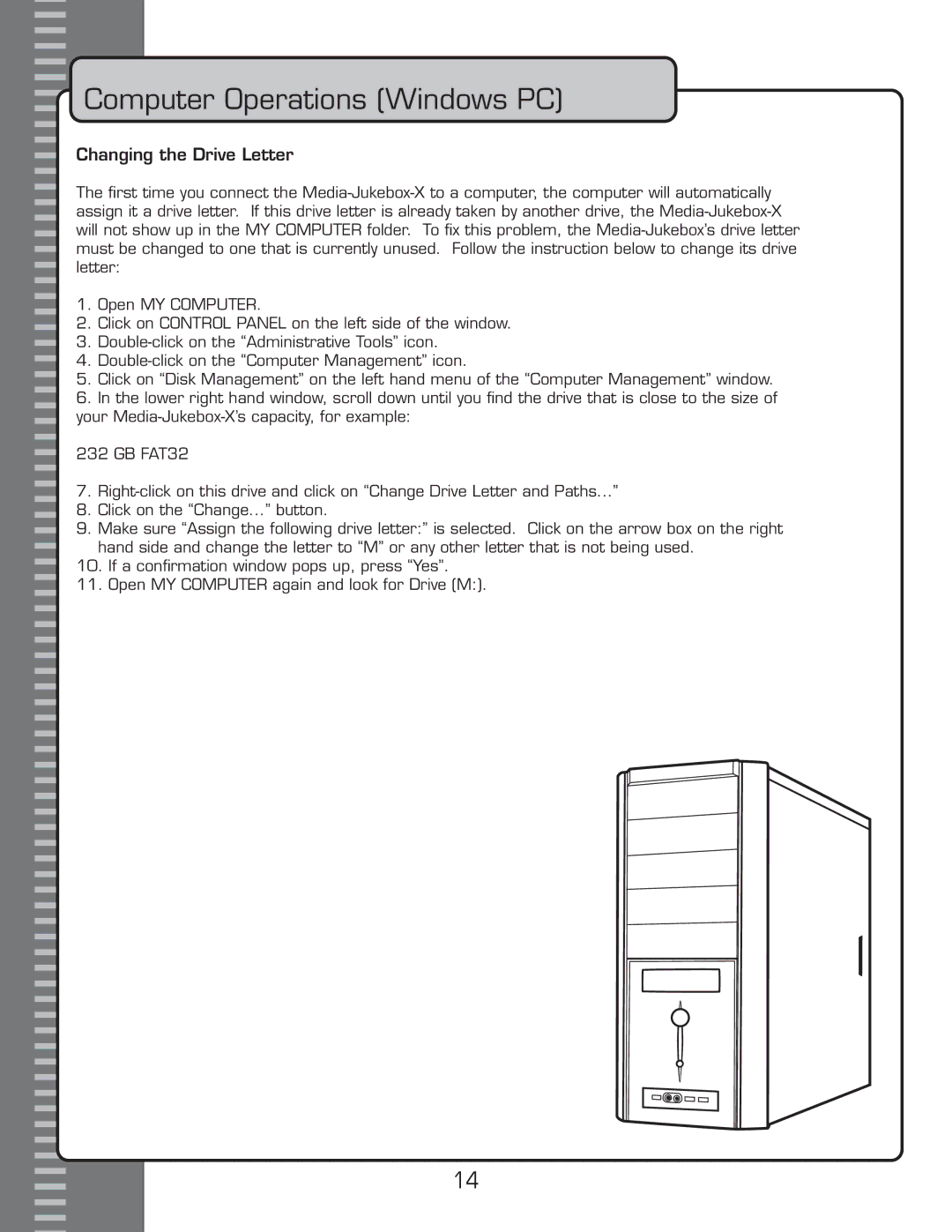 VocoPro x manual …˜ˆ˜ÊÌ…iÊÀˆÛiÊiÌÌiÀ,  /PEN/-9 #/-054%2,  $OUBLECLICKLON the h#OMPUTER -ANAGEMENTv ICON 