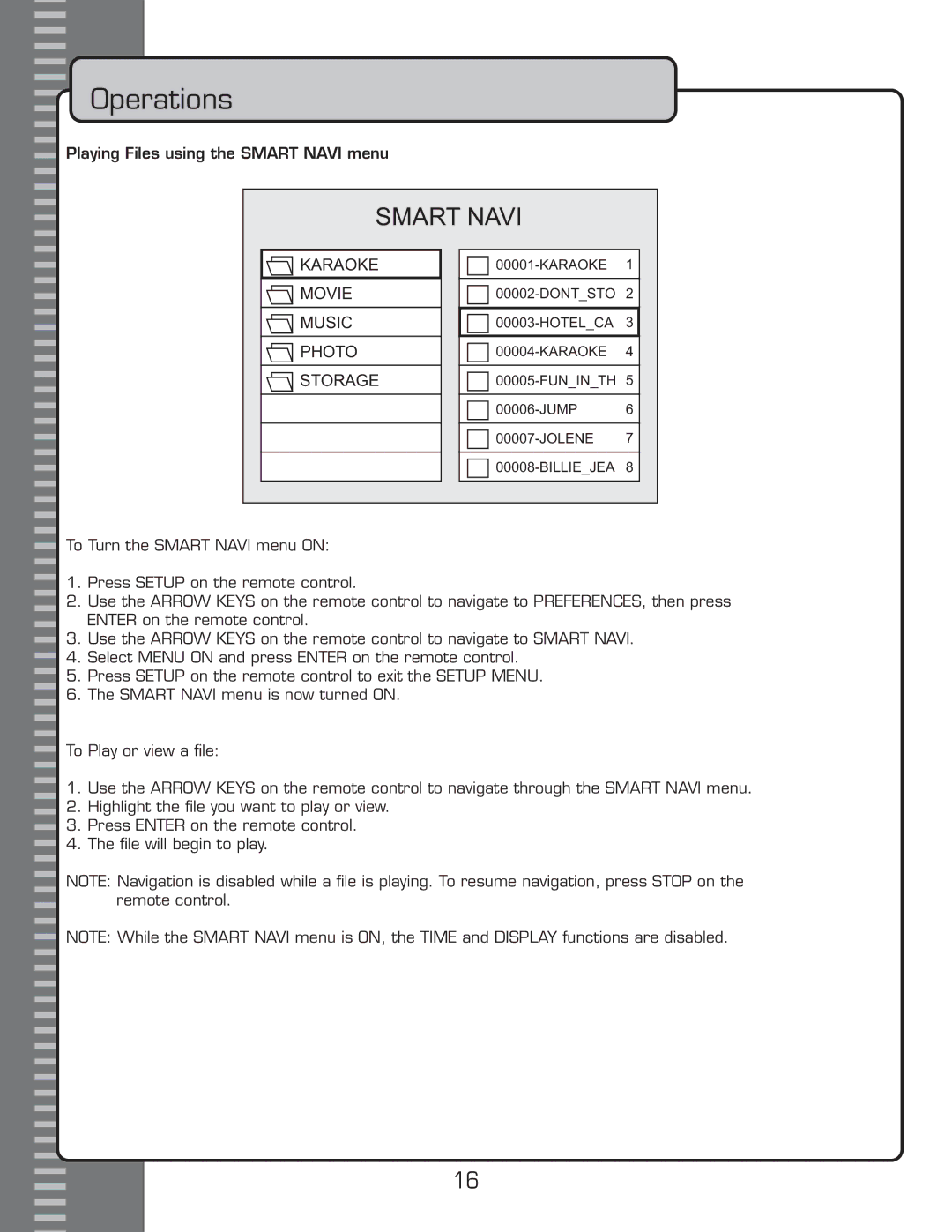 VocoPro x manual Perations, Þˆ˜ÊˆiÃÊÕÃˆ˜ÊÌ…iÊ-,/Ê 6Ê“i˜Õ, 4OO4URNRTHE 3-!24E.!6 MENUM/. 