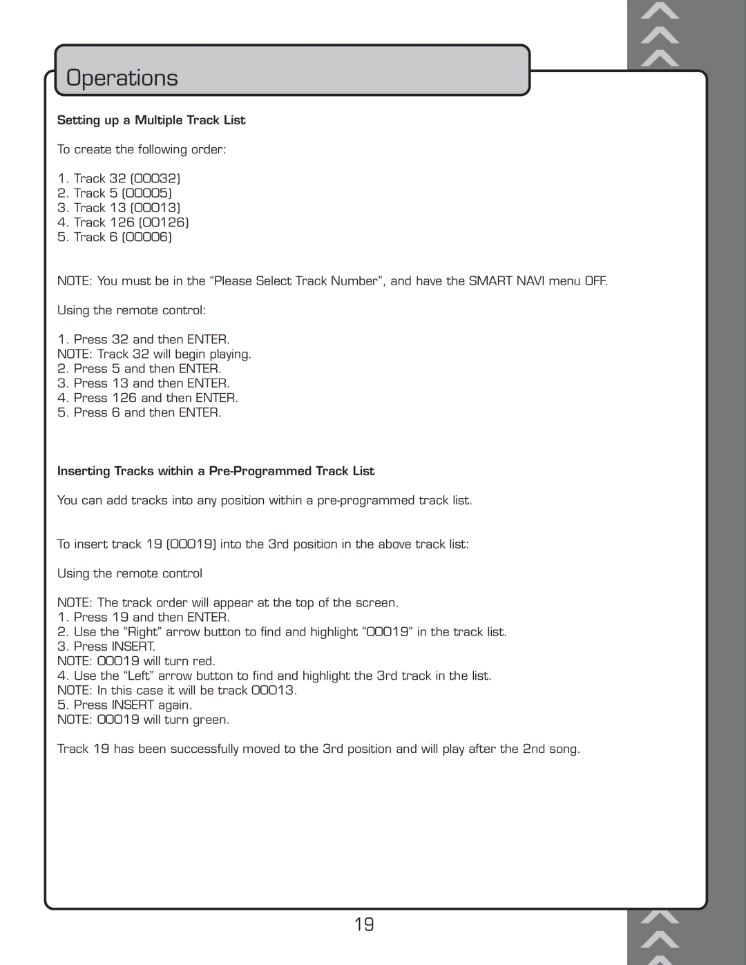 VocoPro x manual 4OOCREATE the Following ORDER, 5SINGITHEGREMOTE CONTROL, 4N Thiscase Ithwill BECTRACKE 