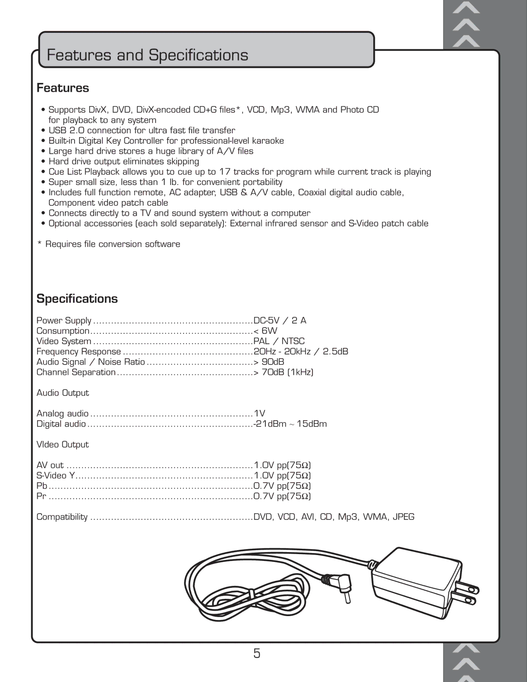 VocoPro x manual ARD Drive Outputveliminates Skippinge, #Omponentmvideonpatchtcable, Udiod/Utput, 6DEOD/UTPUT 