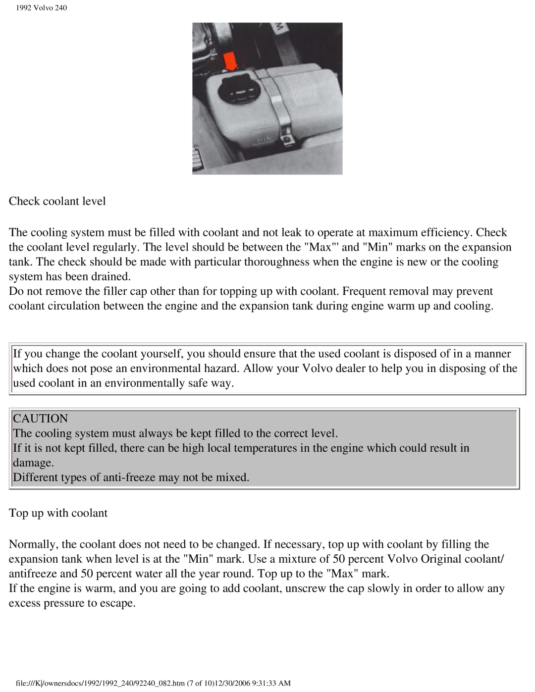 Volvo 1992 240 owner manual Volvo 