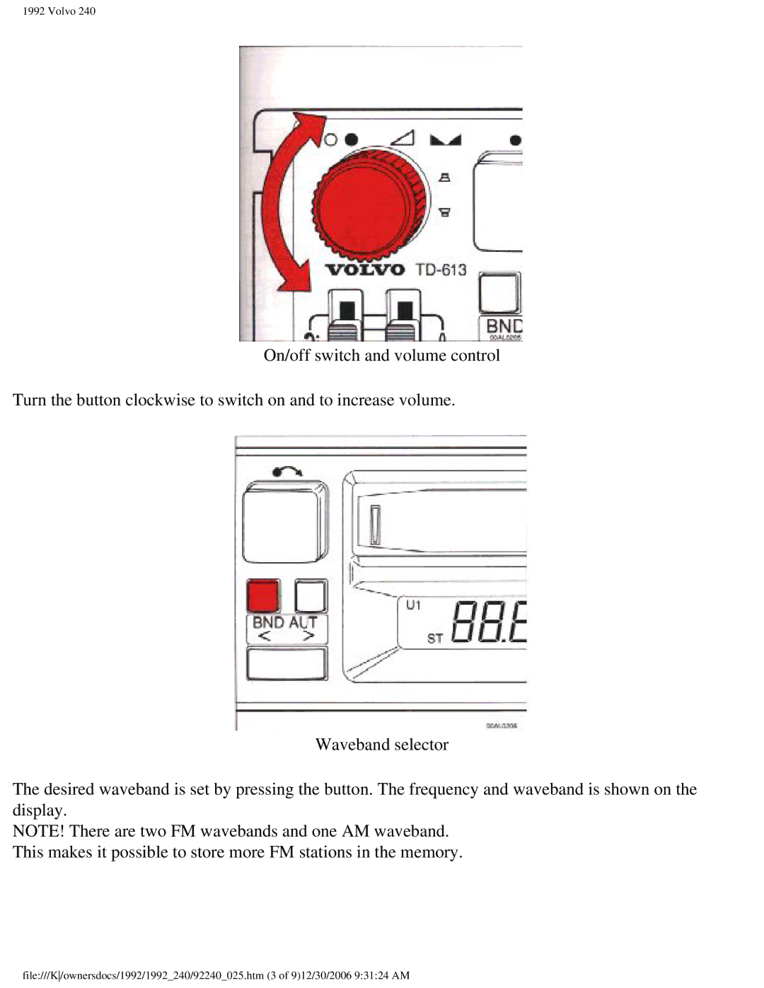 Volvo 1992 240 owner manual Volvo 