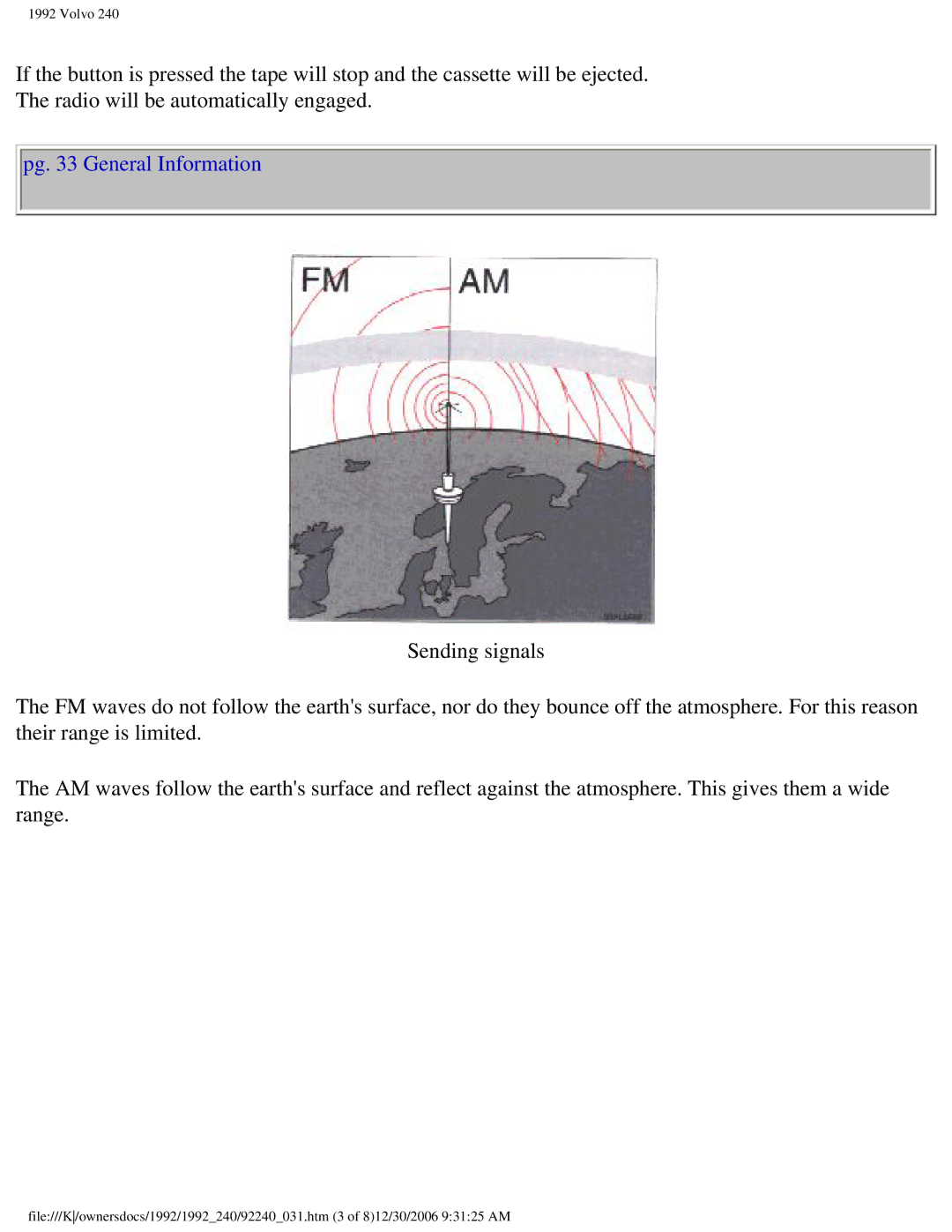 Volvo 1992 240 owner manual Pg General Information 