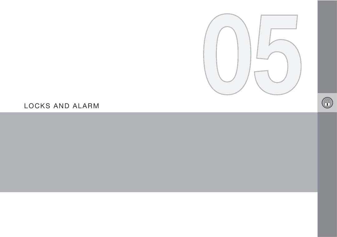 Volvo XC90 owner manual Locks and Alarm 