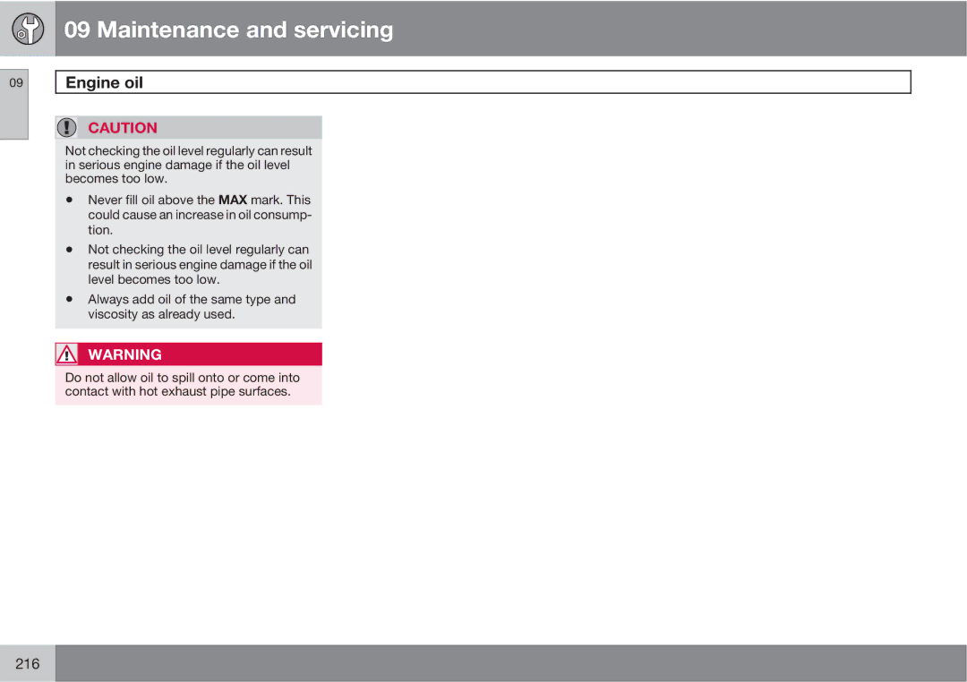 Volvo XC90 owner manual 216 