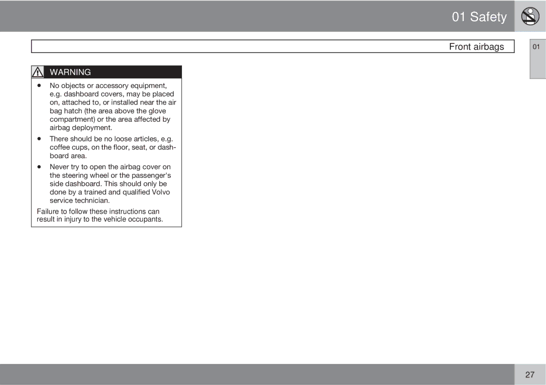 Volvo XC90 owner manual Safety 