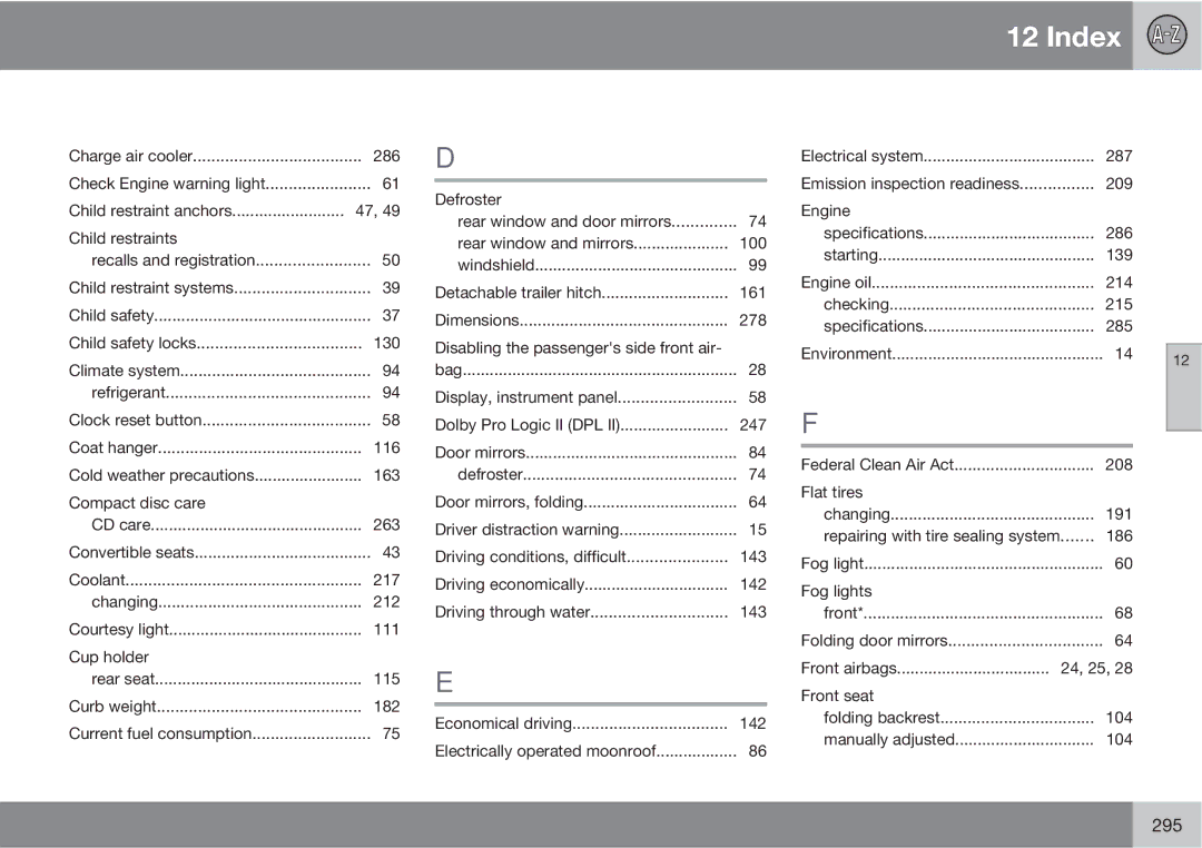 Volvo XC90 owner manual 295 