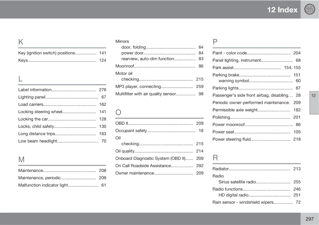 Volvo XC90 owner manual 297 