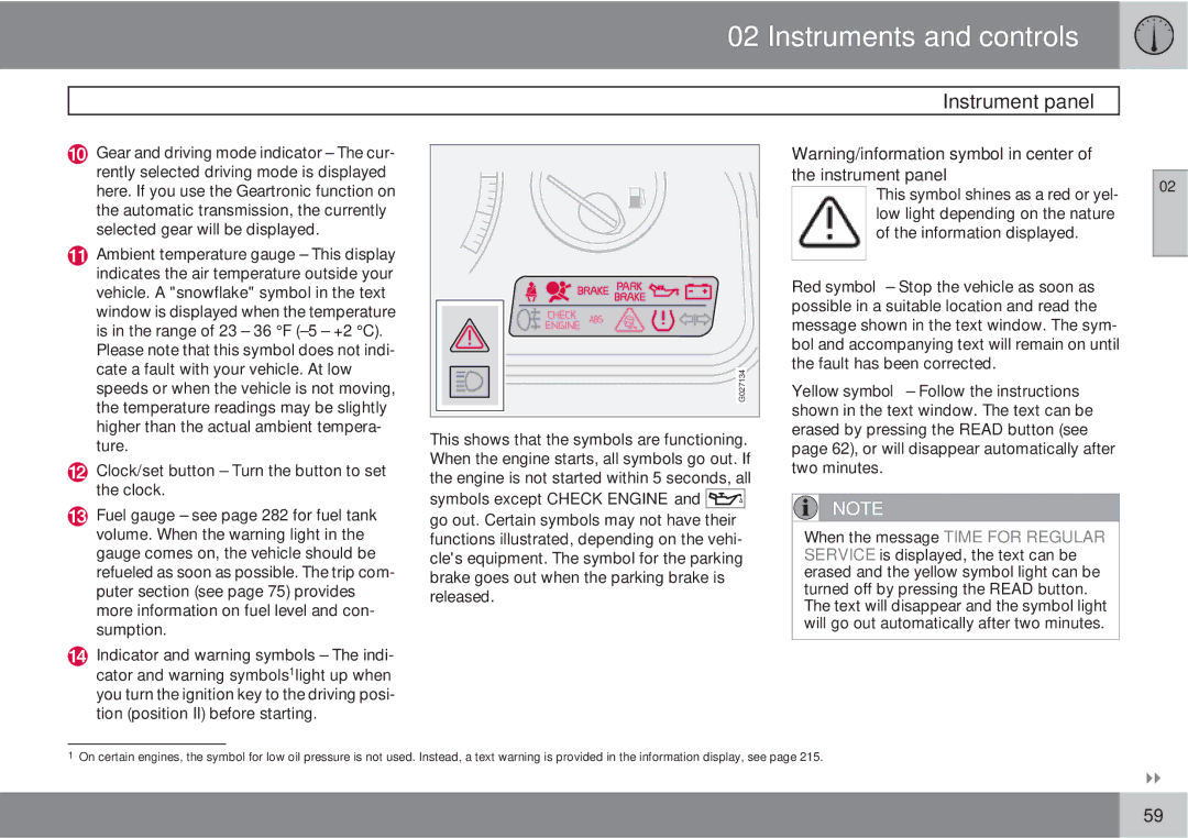 Volvo XC90 owner manual G027134 