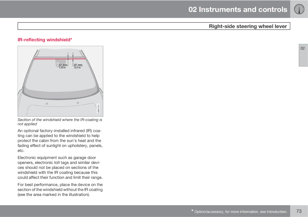 Volvo XC90 owner manual Right-side steering wheel lever 