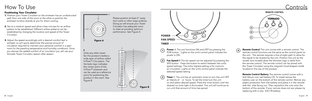 Vornado 154, 184 manual How To Use Controls, Positioning Your Circulator 