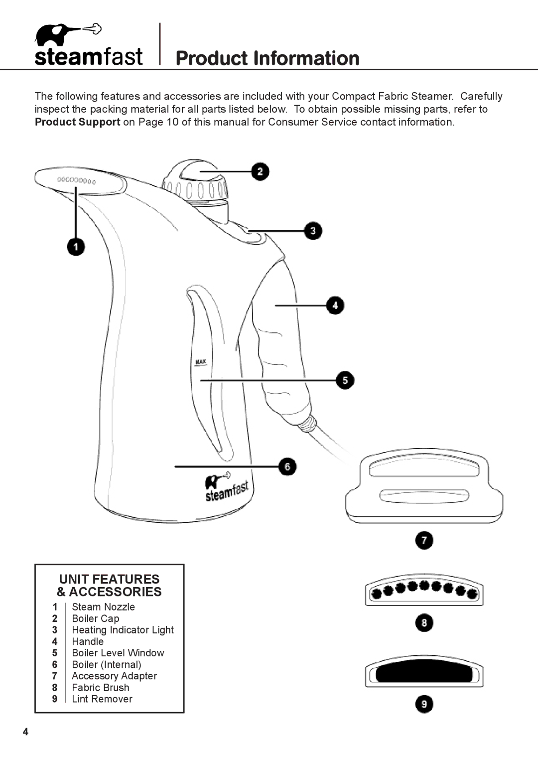 Vornado SF-435W warranty Product Information, Unit Features & Accessories 