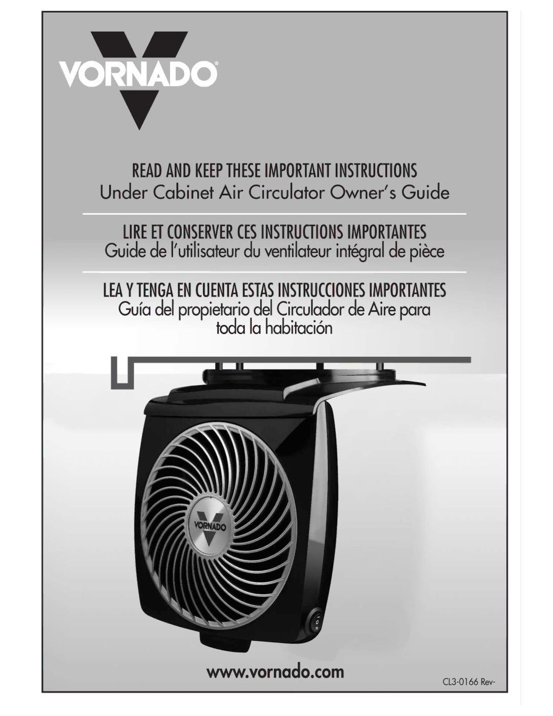 Vornado Under Cabinet Air Circulator manual 