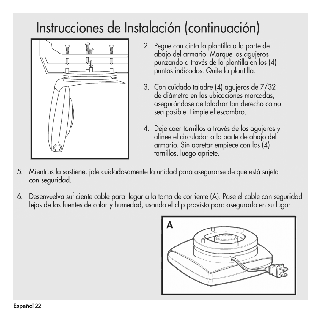 Vornado V703, Under cabinet air curculator manual 