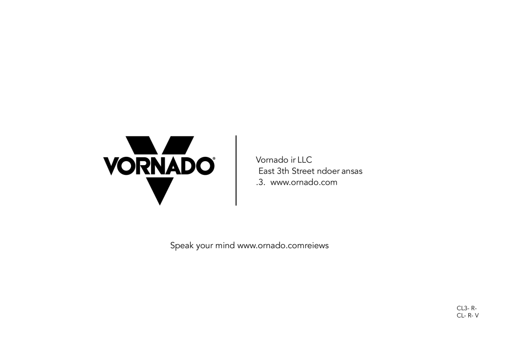 Vornado VORNADO, ULTRA3 manuel dutilisation Vornado Air, LLC 