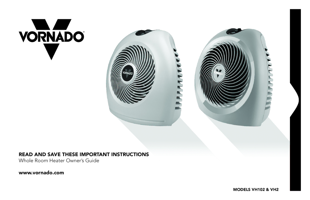 Vornado VORNADO manual Models VH102 & VH2 