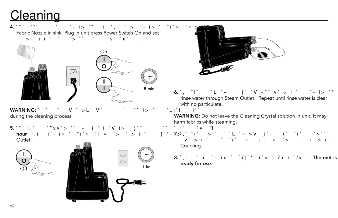 Vornado vs-570, commercial fabric steamer manual Low 