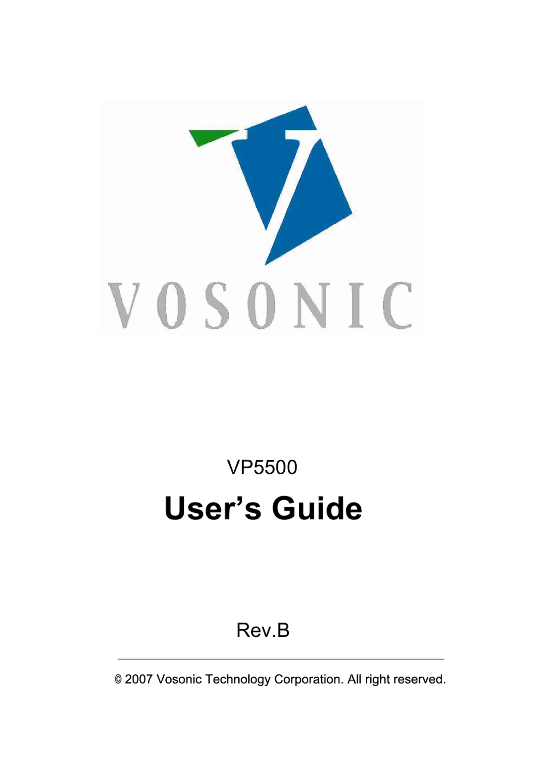 Vosonic VP5500 manual User’s Guide 