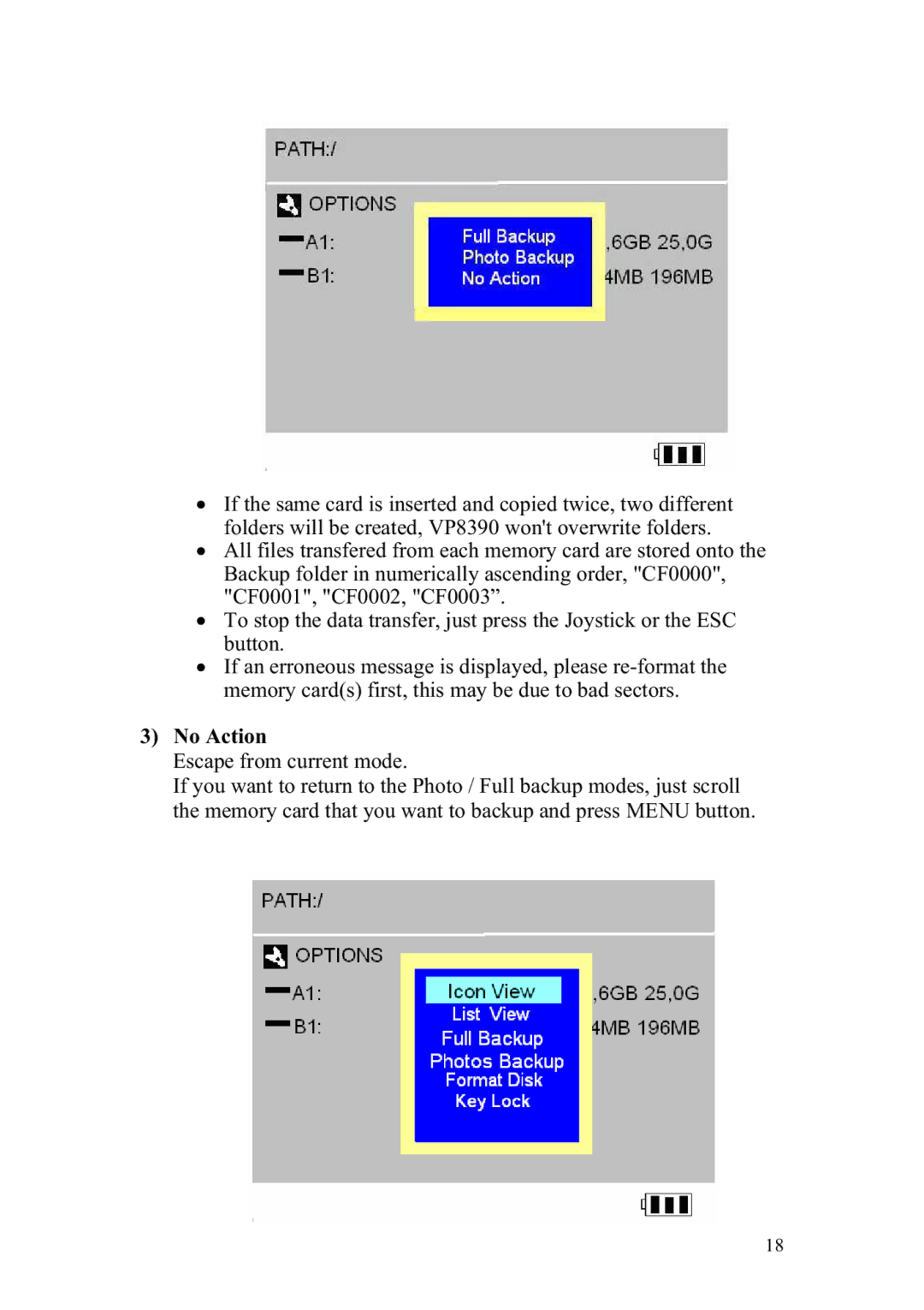 Vosonic VP8390 manual Exwwrq, IROGHUVZLOOEHFUHDWHG93ZRQ WRYHUZULWHIROGHUV 