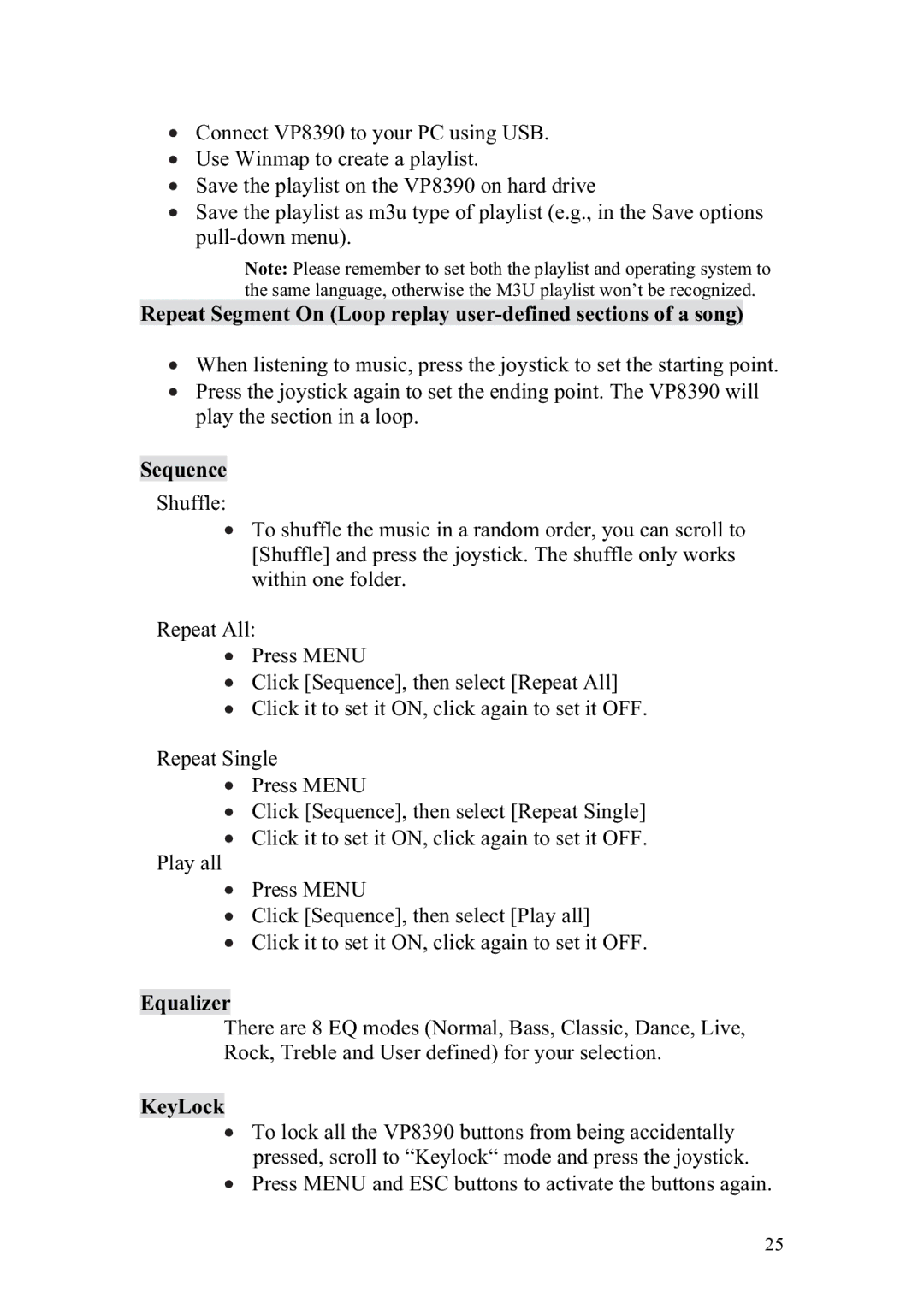 Vosonic VP8390 manual 6HTXHQFH, Rfn 