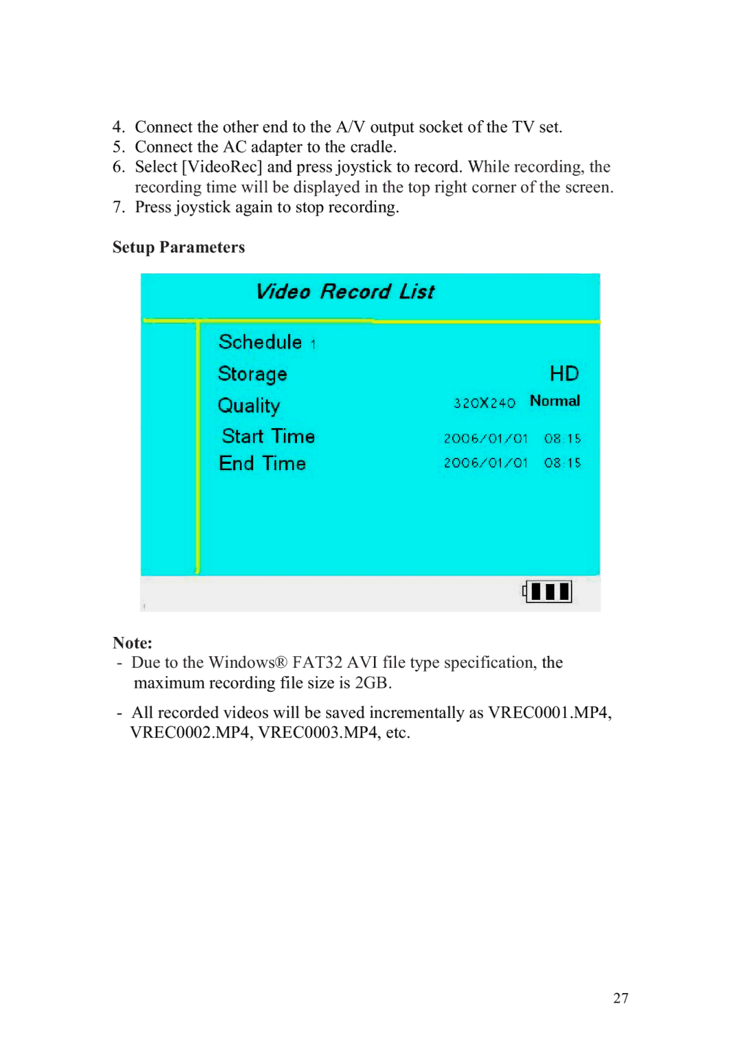 Vosonic VP8390 manual  3UHVVMR\VWLFNDJDLQWRVWRSUHFRUGLQJ, 95&0395&03HWF 