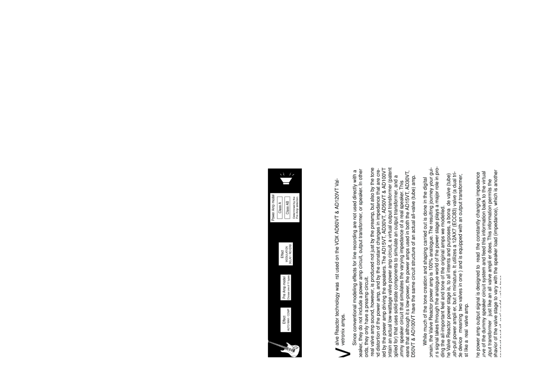 Vox AD10VT, AD30VT, AD50VT, AD15VT manual Signal Path, Valve Reactor Technology, Power AMP and the Glory 