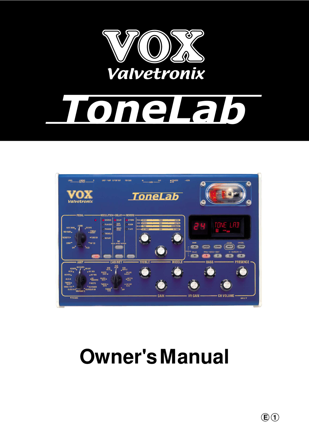 Vox E 1 owner manual 