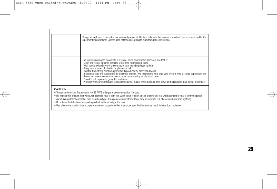 vpr Matrix VPRN-GS200 manual BBIA5550vprMPalominoGetStart 8/9/02 444 PM 