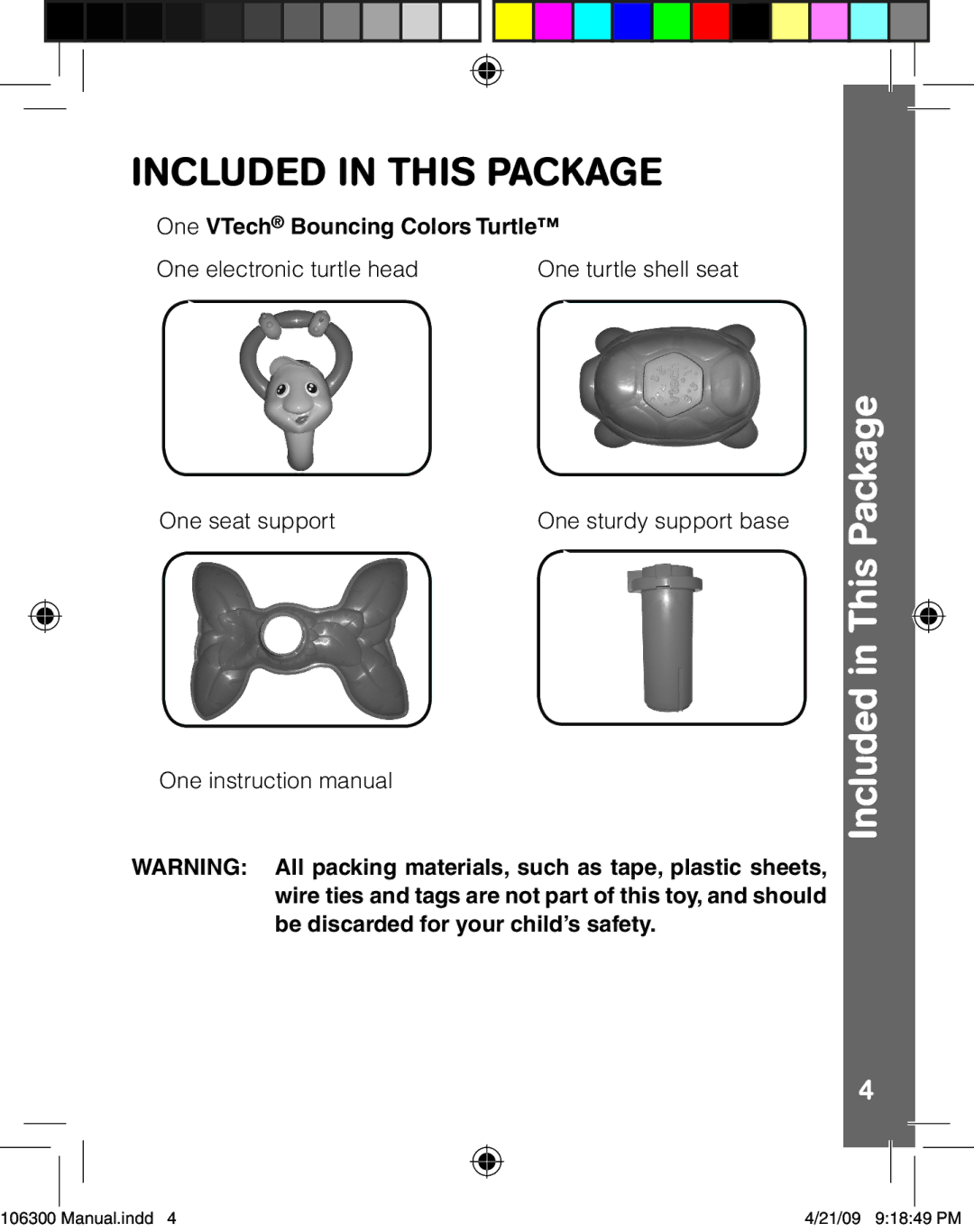 VTech 106300 user manual Included in this Package, Included in This Package 