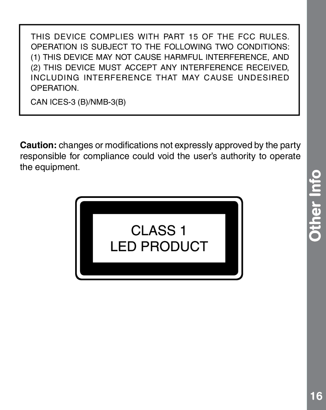 VTech 1472 user manual Equipment. InfoOther 