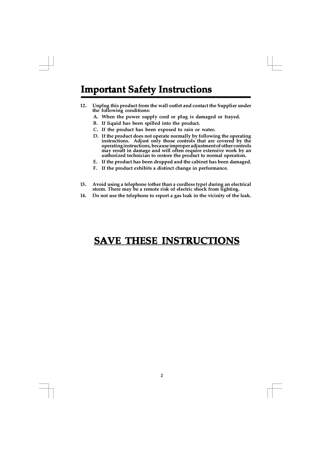 VTech 20-2432 owner manual Important Safety Instructions 