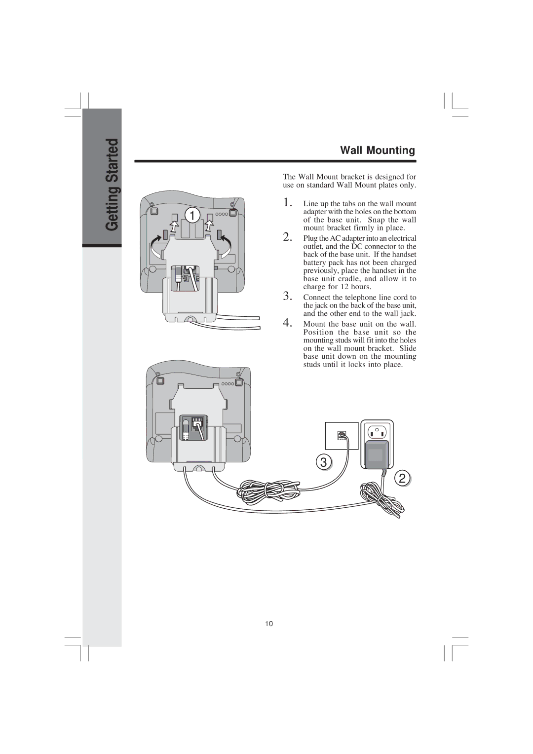 VTech 2420 important safety instructions Wall Mounting 