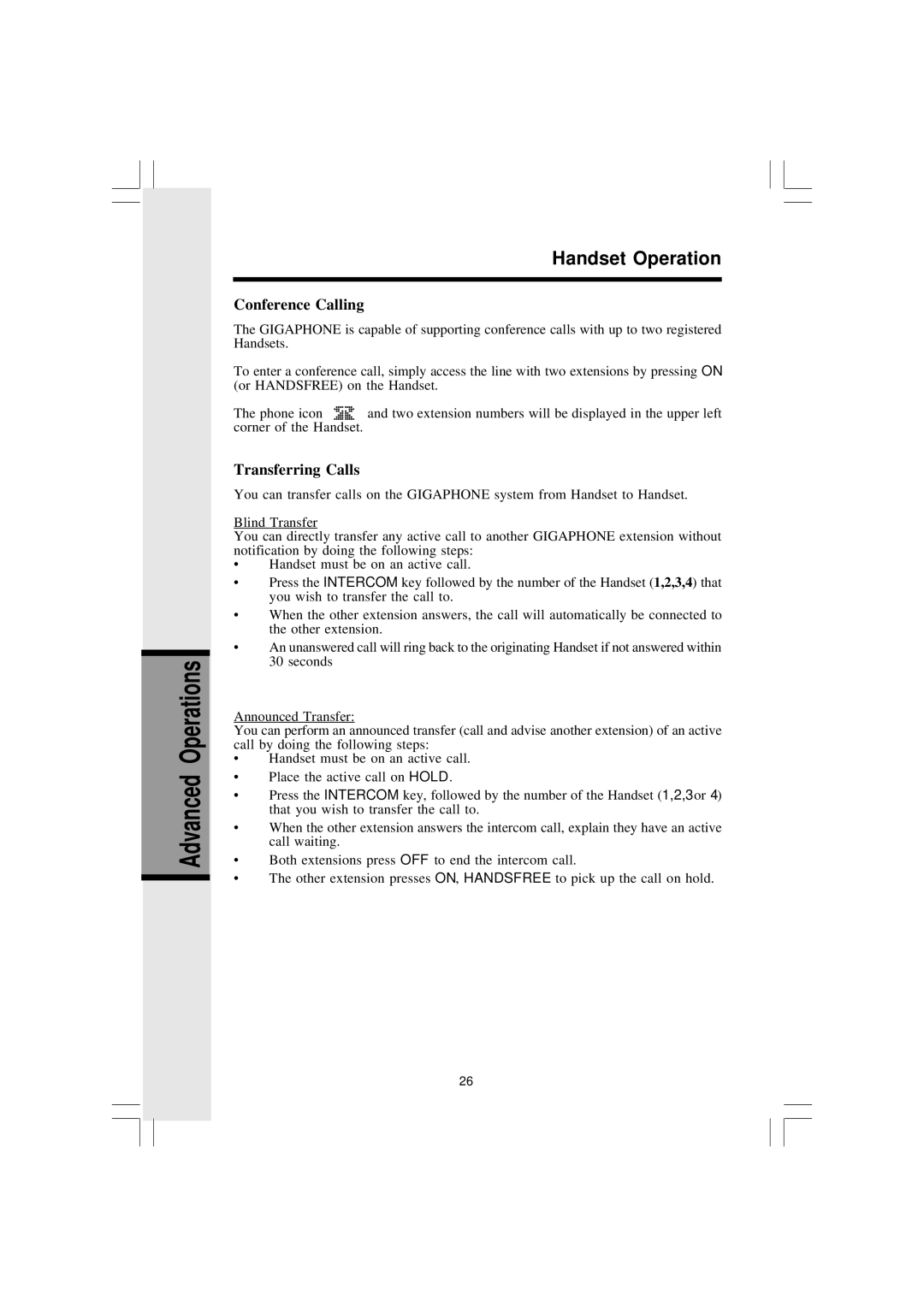 VTech 2420 important safety instructions Conference Calling, Transferring Calls 