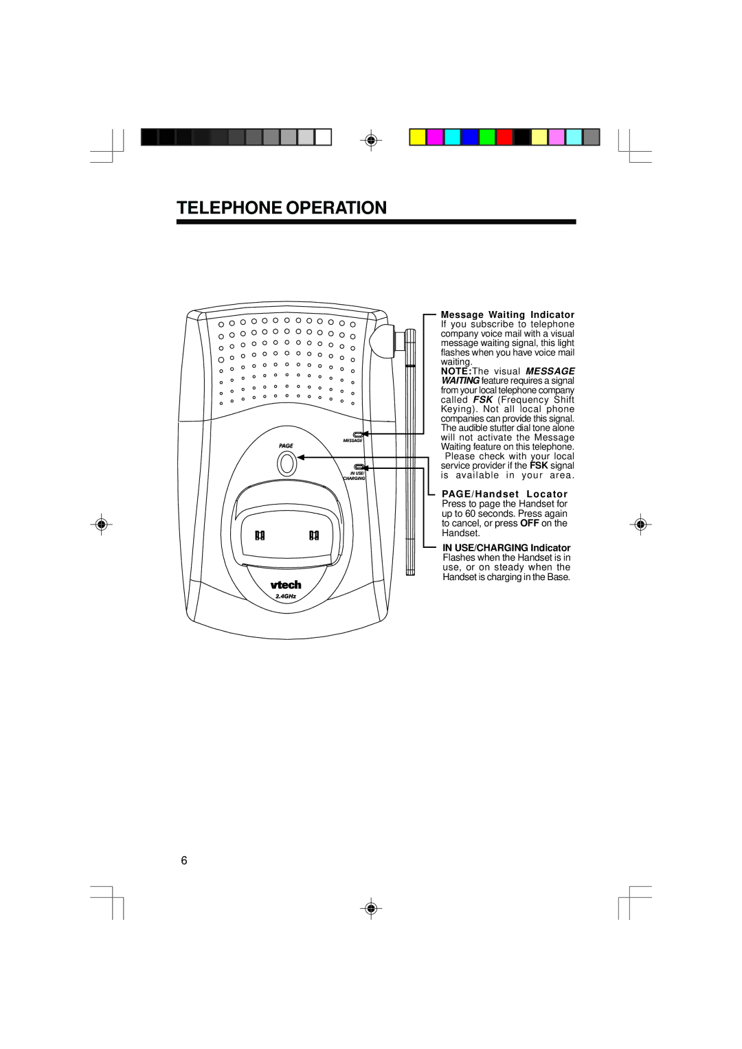 VTech 2428 manual Service provider if the FSK signal is available in your area 