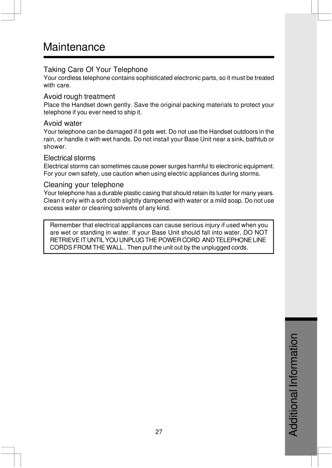 VTech 2625 important safety instructions 