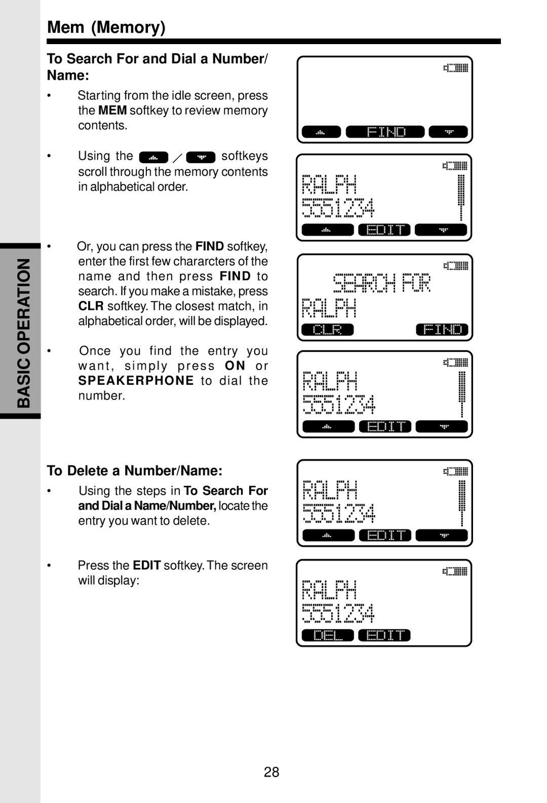 VTech 5831 important safety instructions To Search For and Dial a Number/ Name, To Delete a Number/Name 