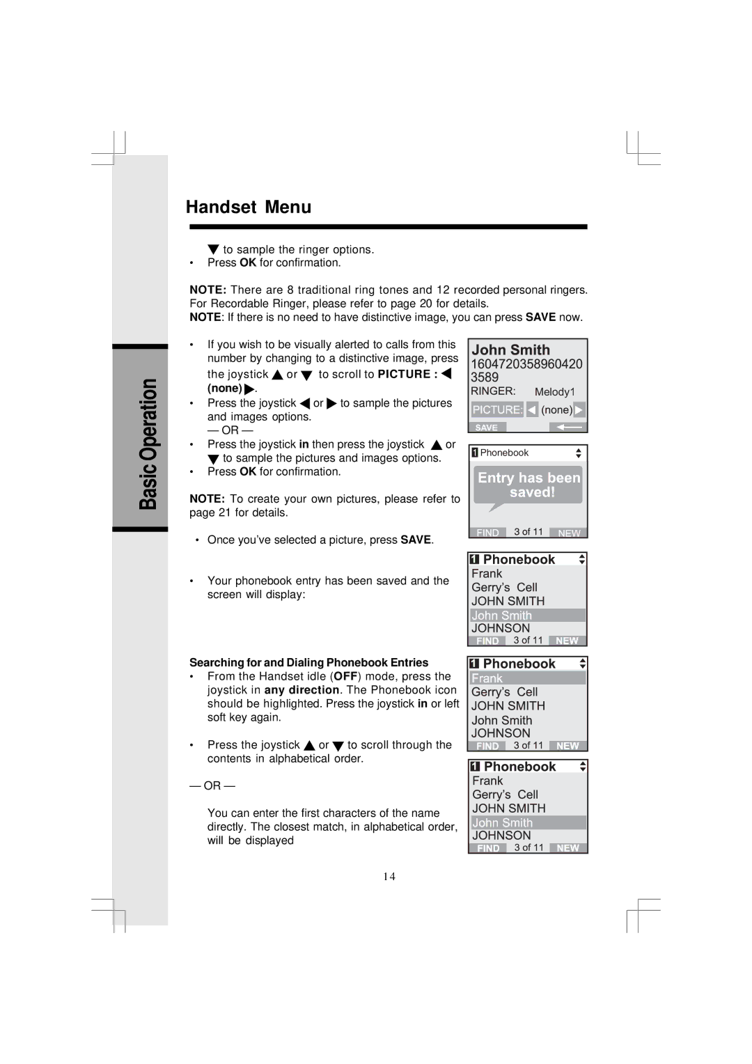 VTech 5831 important safety instructions None, Searching for and Dialing Phonebook Entries 