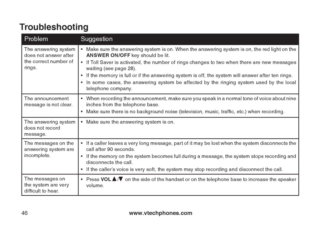 VTech 6787, 6778, I6767 important safety instructions Answering system 