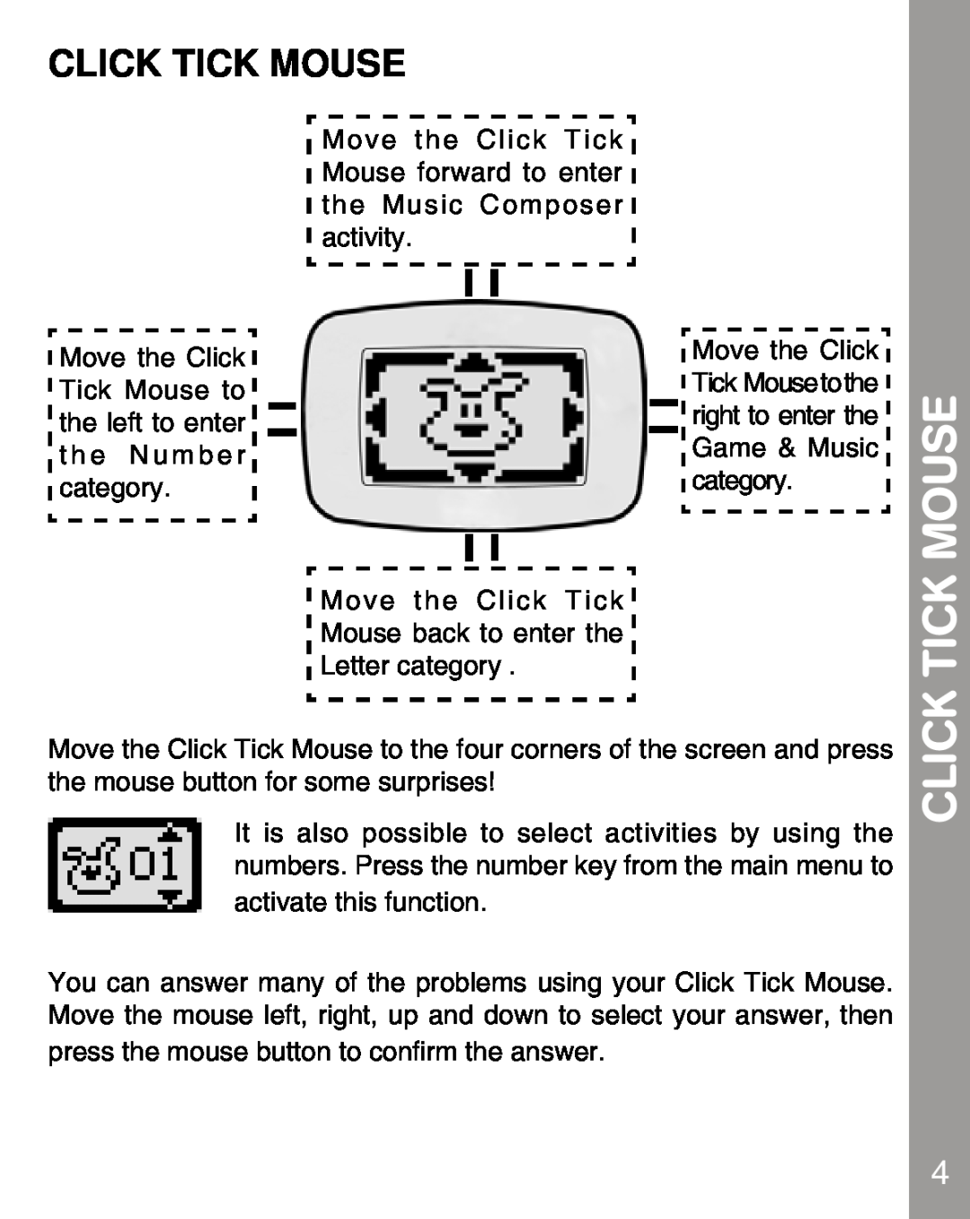 VTech 80-067848 user manual Click Tick Mouse 