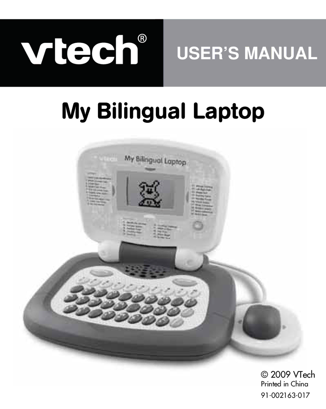 VTech 80-067848 user manual My Bilingual Laptop 