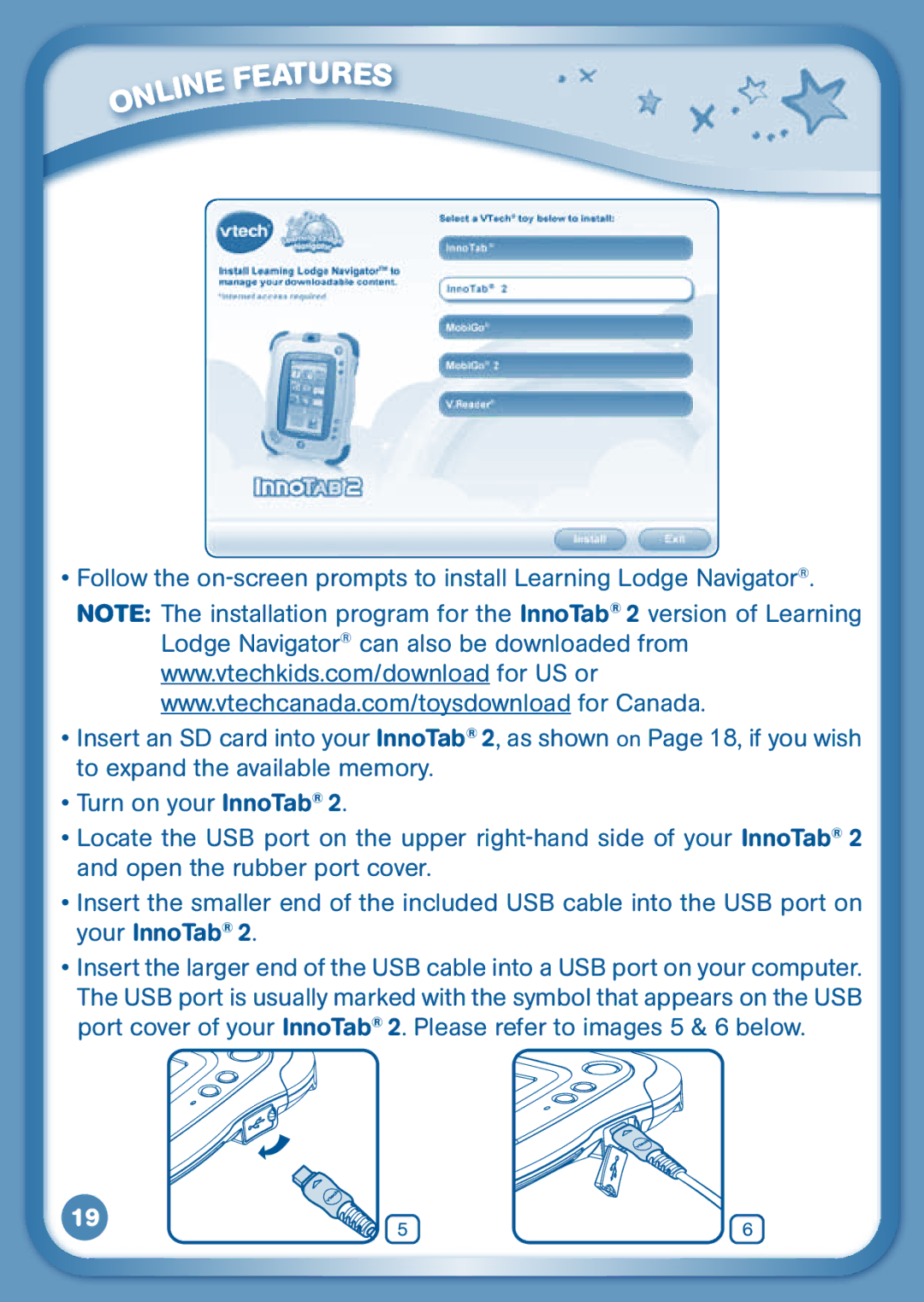 VTech 80-136850 user manual Featu 