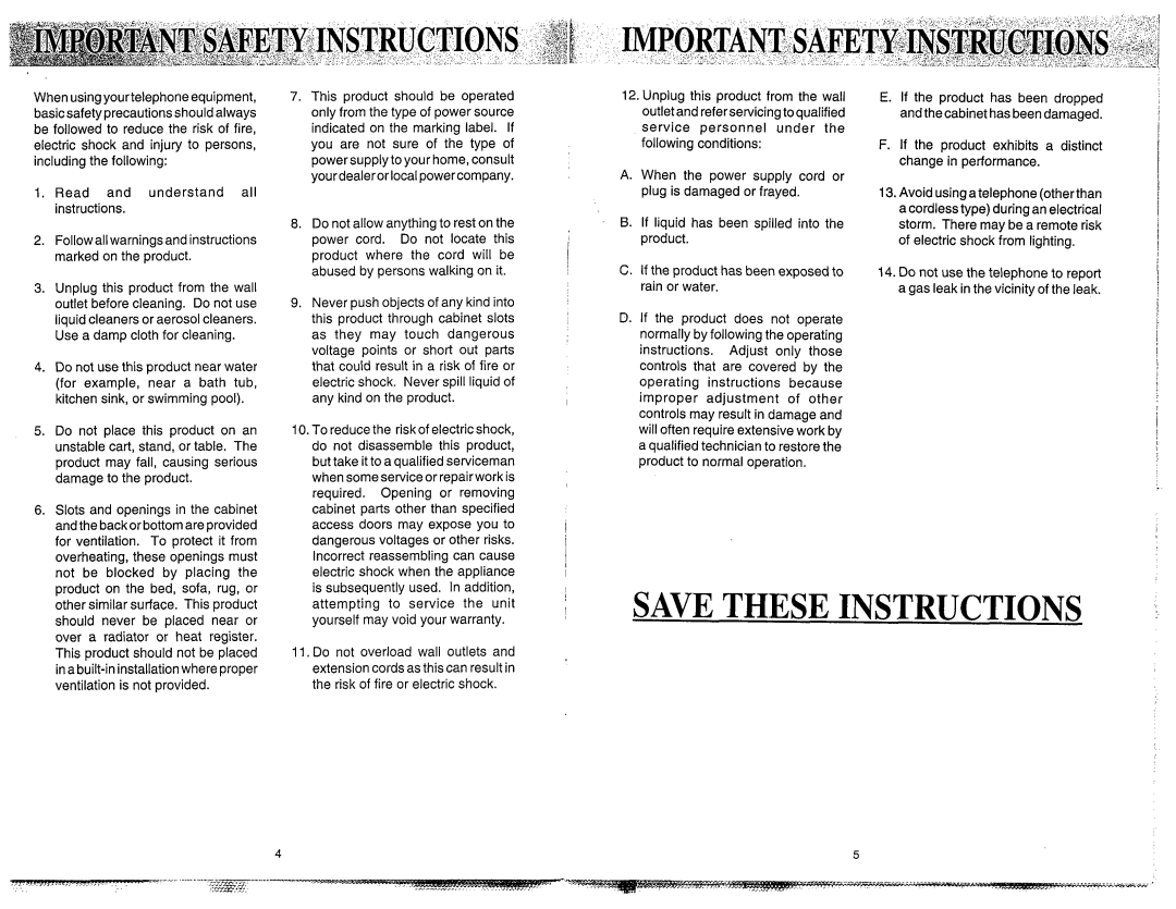 VTech 900I manual Read and understand all, Instructions, Followallwarnings and instructions, Marked on the product 